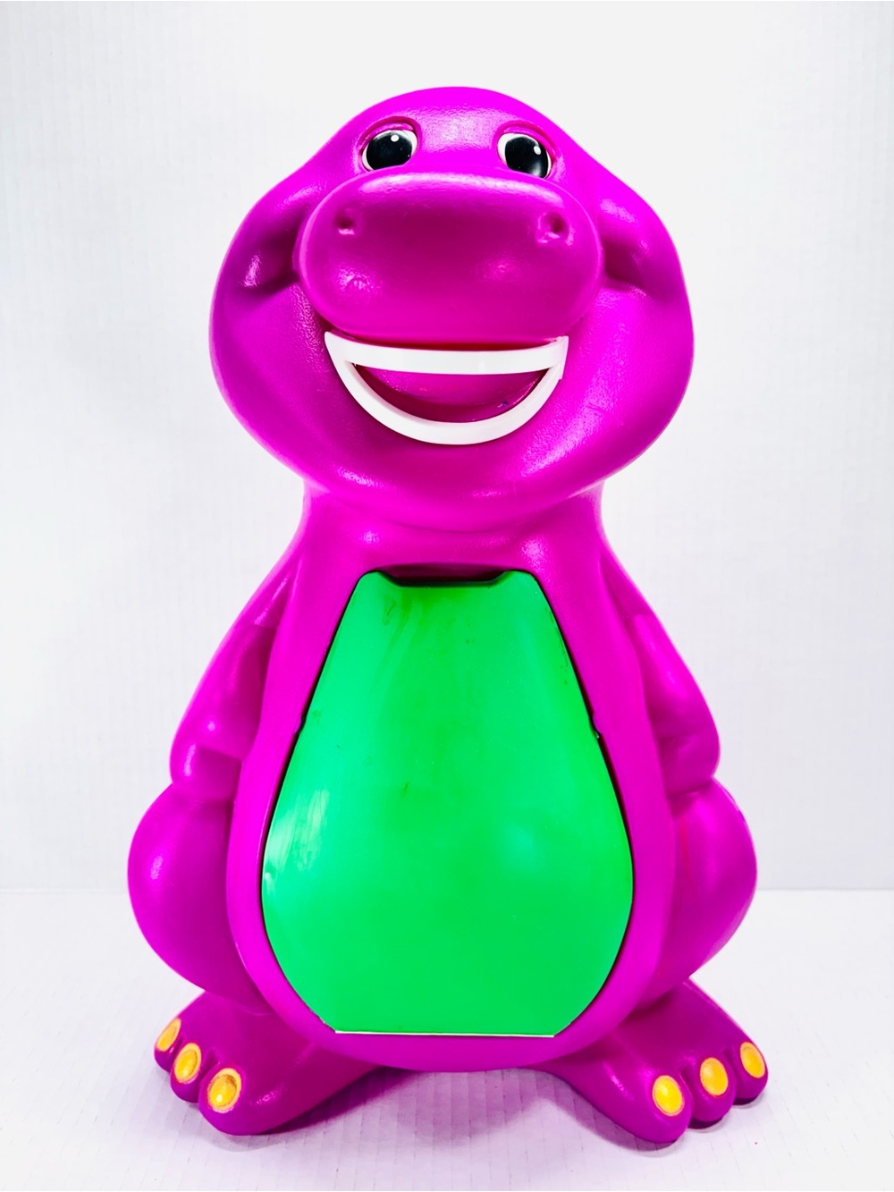 Barney The Dinosaur 14" Purple Plastic Storage Case Container 1993 Vintage